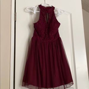 Wine red dress